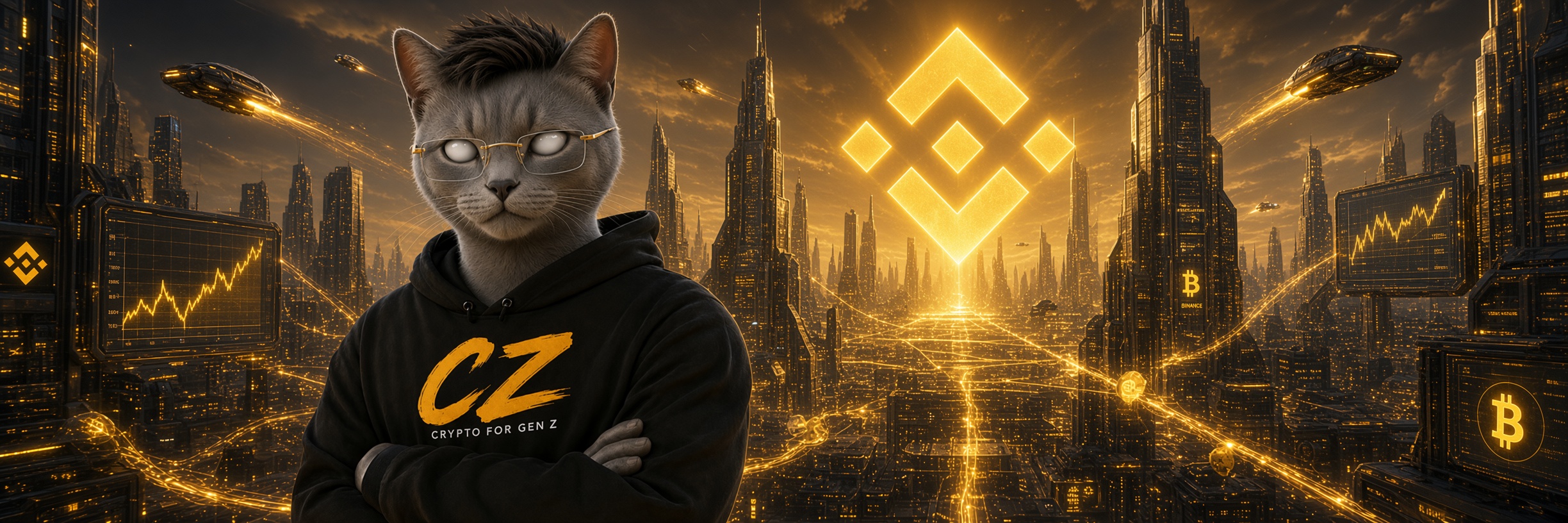 瞎猫 CZ Binance city banner